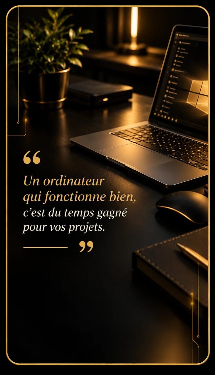 « Un ordinateur qui fonctionne bien, c'est du temps gagné pour vos projets. »